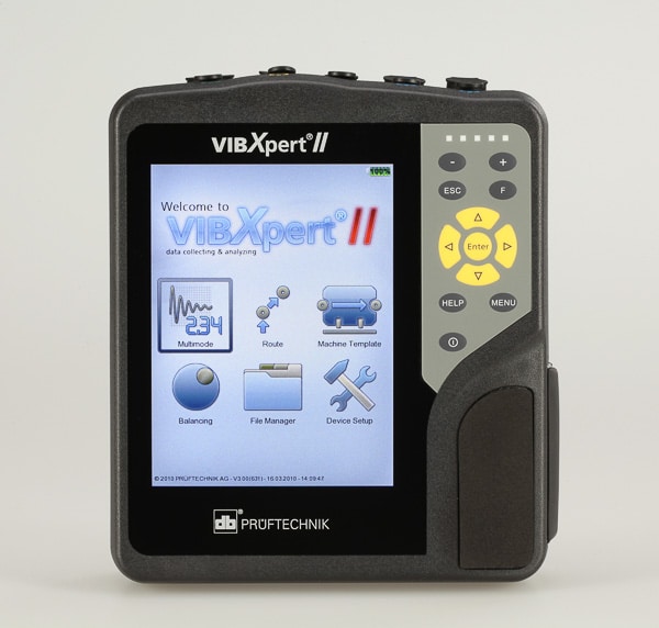The VibXpert II is a vibration analyzer that also lets your team conduct vibration measurement.